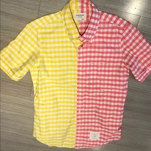 Men’s short sleeve gingham shirt